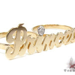 14K Yellow Gold & Diamond Princess Script Ring 19308 - Image 1