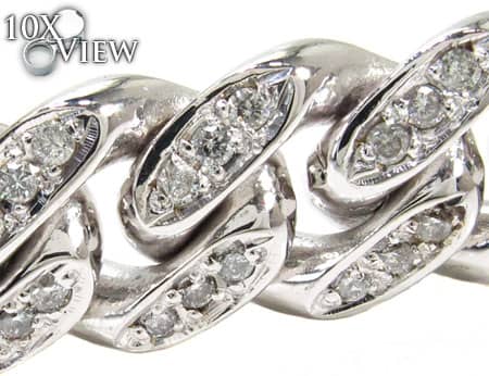 Diamond Miami Link Chain and Bracelet Set 19691 - Image 2