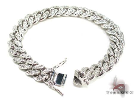 Diamond Miami Link Chain and Bracelet Set 19691 - Image 8