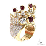 Diamond With Ruby Recreated Tupac Crown Ring  69129 - Image 2
