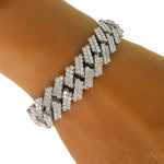 2 Row Diamond Miami Cuban Bracelet 69881 - Image 7