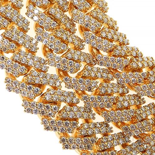 2 Row Diamond Miami Cuban Chain (Lab) 69104 - Image 4