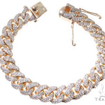 2 Row Pave Diamond Miami Cuban Link Bracelet 64181 - Image 1