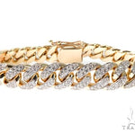 2 Row Pave Diamond Miami Cuban Link Bracelet 64181 - Image 2