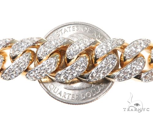 2 Row Pave Diamond Miami Cuban Link Bracelet 64181 - Image 3