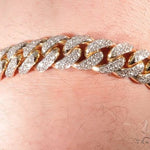 2 Row Pave Diamond Miami Cuban Link Bracelet 64181 - Image 6