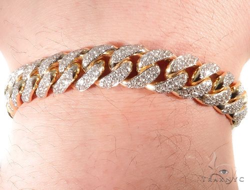 2 Row Pave Diamond Miami Cuban Link Bracelet 64181 - Image 6
