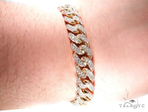 2 Row Pave Diamond Miami Cuban Link Bracelet 64181 - Image 8