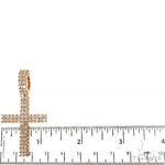 2 Row Princess Cut Diamond Cross Pendant 68531 - Image 5