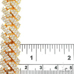 2 Row Prong Set Diamond Cuban Bracelet 66927 - Image 7