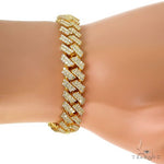 2 Row Prong Set Diamond Cuban Bracelet 66929 - Image 5