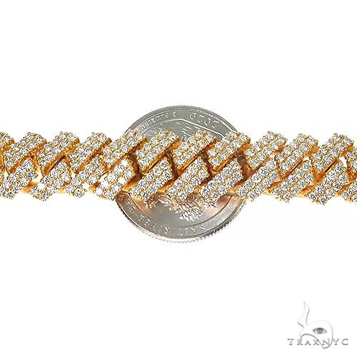 2 Row Prong Set Diamond Cuban Bracelet 66929 - Image 6