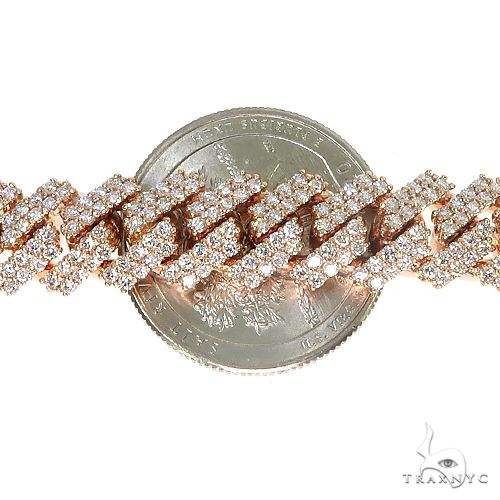 2 Row Prong Set Diamond Cuban Bracelet 66930 - Image 6