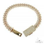 2 Row Prong Set Diamond Cuban Bracelet 66950 - Image 3