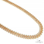 2 Row Prong Set Diamond Cuban Chain 66931 - Image 2