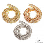 2 Row Prong Set Diamond Cuban Chain 66931 - Image 4