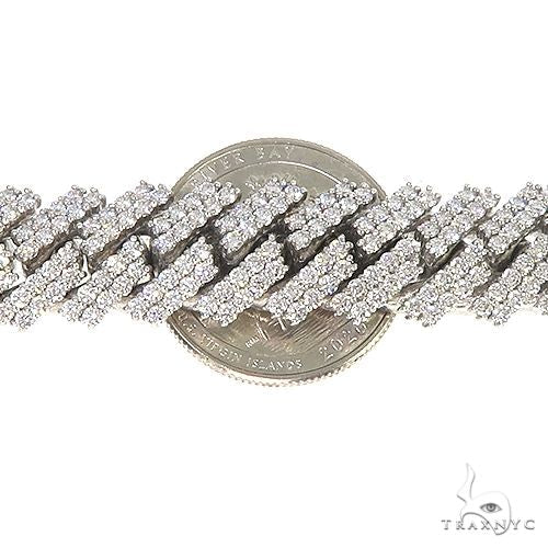 2 Row Prong Set Diamond Cuban Chain 66883 - Image 6
