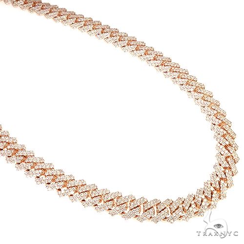 2 Row Prong Set Diamond Cuban Chain 66884 - Image 2