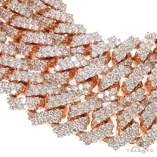 2 Row Prong Set Diamond Cuban Chain 66884 - Image 4