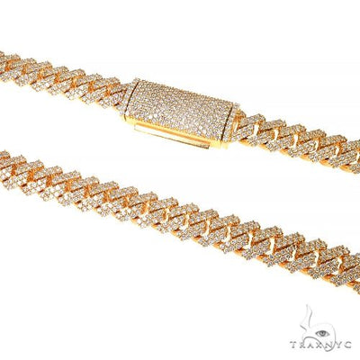 2 Row Prong Set Diamond Cuban Chain 66915 - Image 1