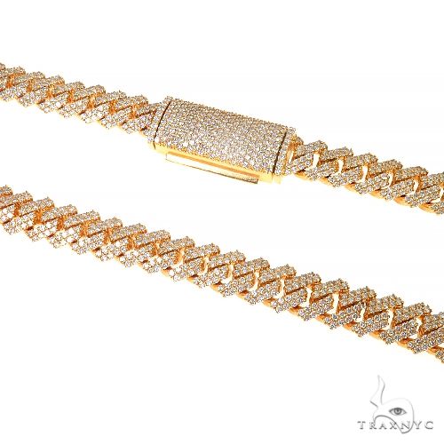 2 Row Prong Set Diamond Cuban Chain 66915 - Image 1