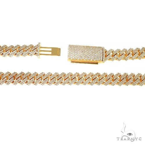2 Row Prong Set Diamond Cuban Chain 66915 - Image 3