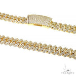 2 Row Prong Set Diamond Cuban Chain 66948 - Image 1