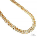 2 Row Prong Set Diamond Cuban Chain 66948 - Image 2