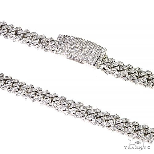 2 Row Prong Set Diamond Cuban Chain 66949 - Image 1