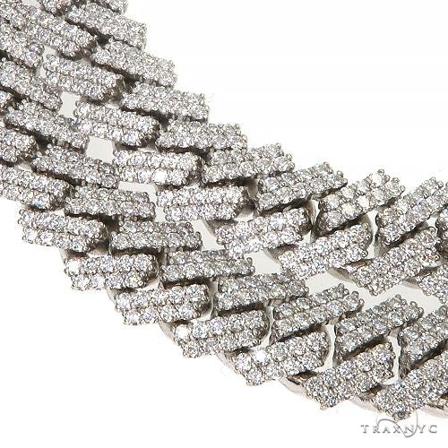 2 Row Prong Set Diamond Cuban Chain 66949 - Image 4