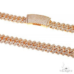 2 Row Prong Set Diamond Cuban Chain 66974 - Image 1