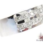 2 Row White Gold Round Cut Prong Diamond Wedding Ring 25181 - Image 4