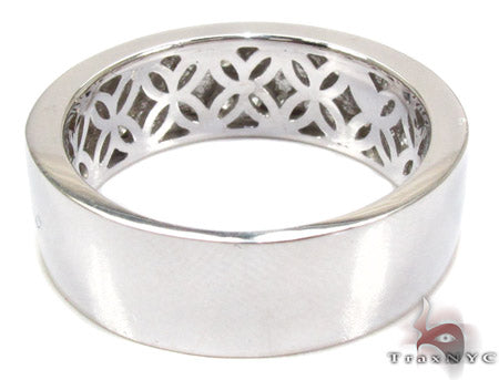 2 Row White Gold Round Cut Prong Diamond Wedding Ring 25181 - Image 6