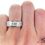 2 Row White Gold Round Cut Prong Diamond Wedding Ring 25181 - Image 7