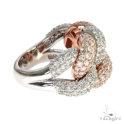 2 Tone 14K Gold Puffy Diamond Cuban Ring 66943 - Image 3