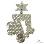 2 Tone Gold '773' Pendant With Jewish Star 68664 - Image 4