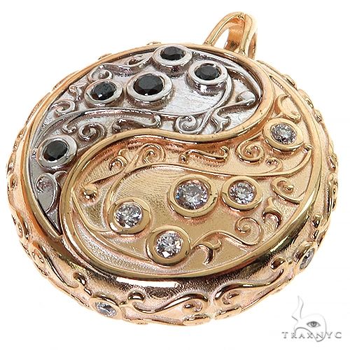 2 Tone Gold Yin Yang TraxNYC Pendant 68685 - Image 3