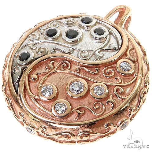 2 Tone Gold Yin Yang TraxNYC Pendant 68686 - Image 3