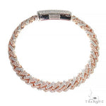 2 Tone Prong Set Diamond Cuban Bracelet 66926 - Image 1