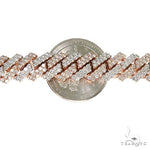 2 Tone Prong Set Diamond Cuban Bracelet 66926 - Image 6