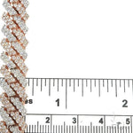 2 Tone Prong Set Diamond Cuban Bracelet 66926 - Image 7