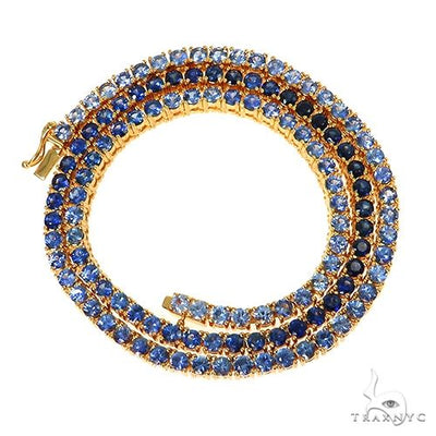 20 Pointer Blue Graduated Sapphire Tennis Chain 67479 - Image 1