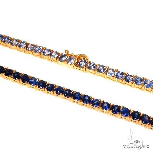 20 Pointer Blue Graduated Sapphire Tennis Chain 67479 - Image 3