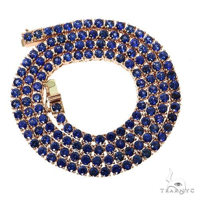 20 Pointer Blue Sapphire Tennis Chain 67610 - Image 1