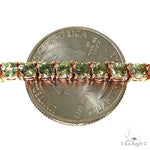 20 Pointer Green Sapphire Tennis Chain 67608 - Image 4