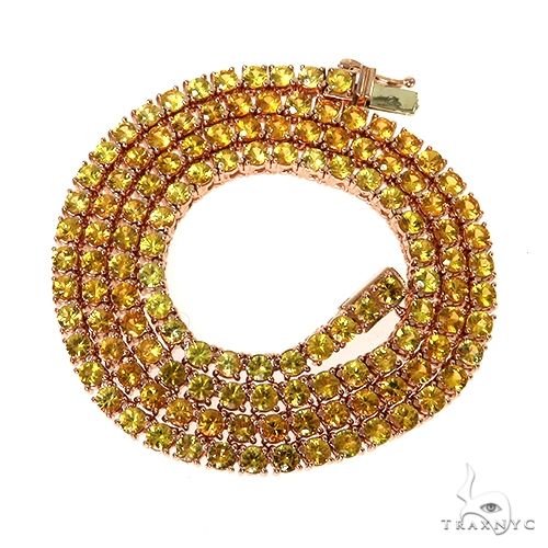 20 Pointer Yellow Sapphire Tennis Chain 67663 - Image 1