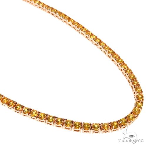 20 Pointer Yellow Sapphire Tennis Chain 67663 - Image 2