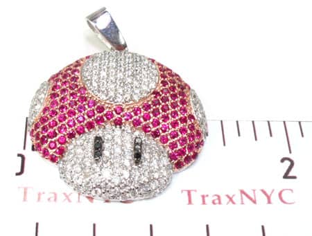 Custom Jewelry - Super Mushroom Diamond Pendant 20122 - Image 7