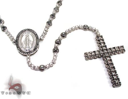 Black and White Diamond Rosary 20123 - Image 2