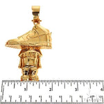 22K Gold Sneaker Head Pendant 67938 - Image 5